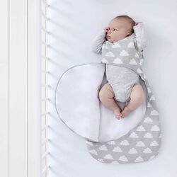 Snuz Pouch Baby Sleeping Bag with Zip for Easy Nappy Changing, 0.5 Tog, 0-6 Months, Cloud Nine