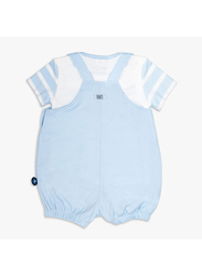 Moon Little Submarine 100% Cotton T-Shirt and Dungaree Set for Baby Boys, 12-18 Months, Blue