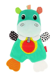 Infantino Cuddly Silicon Hippo Baby Teether, Multicolour