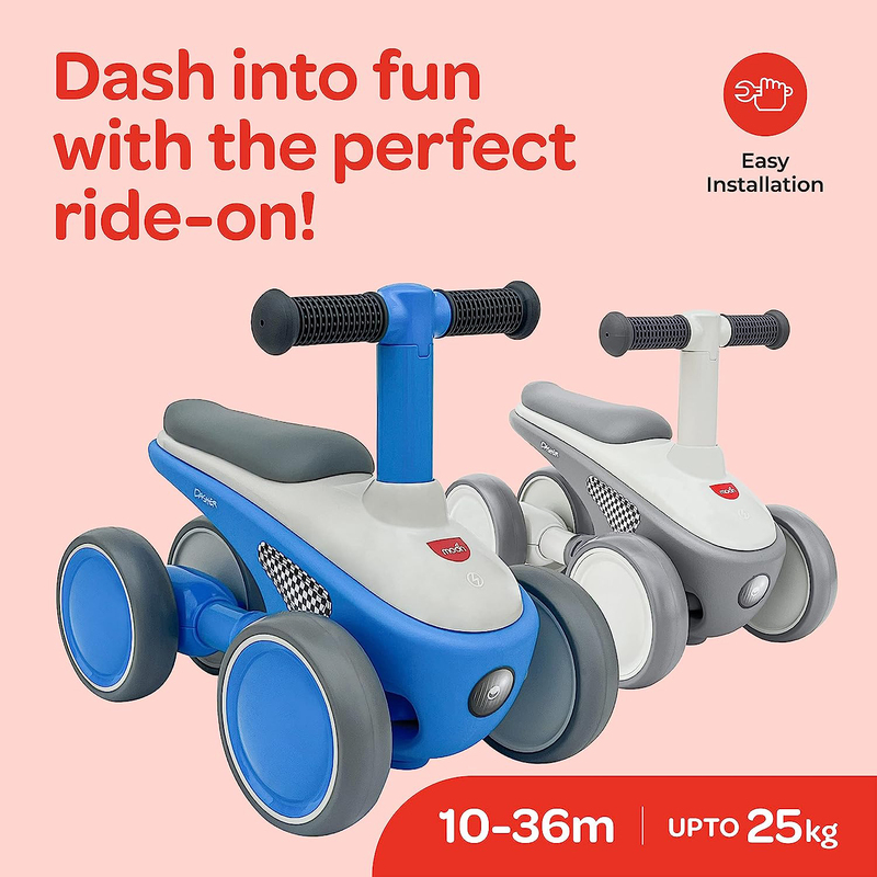 Moon Dasher Kids Balance Bike Cycle, Blue, Ages 1 to 3 Years