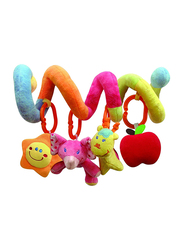 مون ألعاب حيوانات معلقة على شكل حلزوني لسرير الأطفال وعربة الأطفال ومقعد السيارة، من عمر 0 أشهر فما فوق، متعددة الألوان