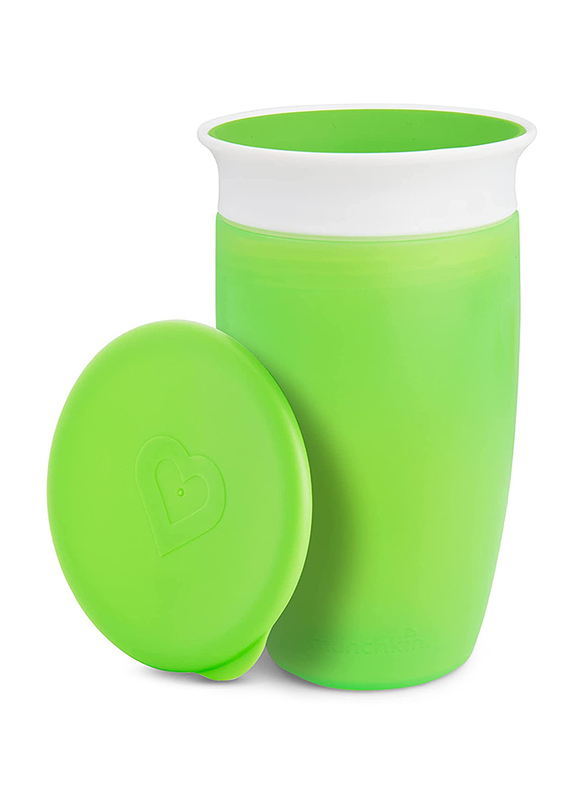 Munchkin Miracle 360 Degree Sippy Cup with Lid, 10oz, Green