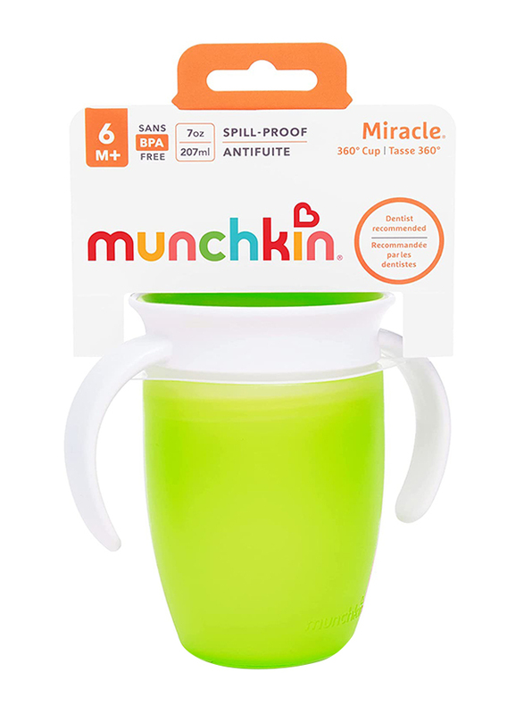 Munchkin Miracle 360 Degree Trainer Cup, 7oz, Green