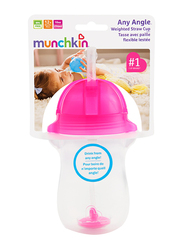 Munchkin Any Angle Straw Trainer Cup, 10oz, Pink