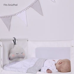 Snuz Cloud 3-in-1 Baby Sleep Aid for Crib, Grey