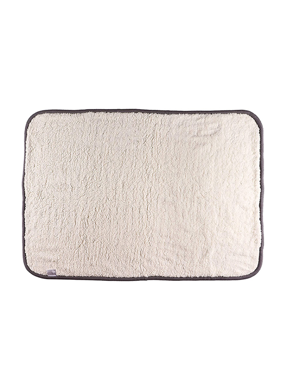 مون بطانية محبوكة من القطن والفرو، حجم كبير، 70 × 102 سم، رمادي