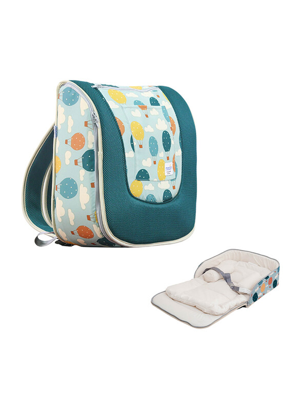 

Moon Travalo Balloon Print Portable Travel Baby Bed & Backpack Bag, Multicolour