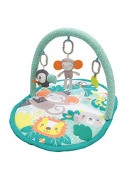 Moon Jungle Friends Playmat with Single Arch, Green/Yellow/Orange