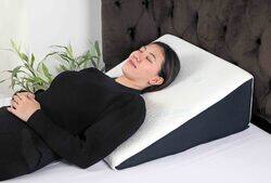 Moon Cool Gel Wedge Pillow, 60 x 60 x 30cm, White/Black