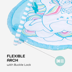 Moon Perky Playmat Unicorn, Blue