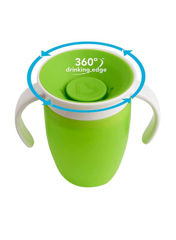 Munchkin Miracle 360 Degree Trainer Cup, 7oz, Green