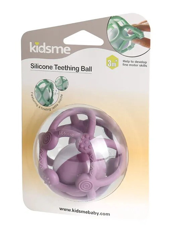 Kidsme Silicone Teething Ball, Plum