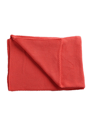 مون برام بطانية مهد من القطن للأطفال، 80 × 110 سم، برتقالي