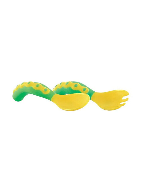 

Nuby Starter Spoon & Fork Set, 9+ Months, Yellow/Green