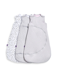 Snuz Pouch Baby Sleeping Bag with Zip for Easy Nappy Changing, 2.5 Tog, 0-6 Months, White Spot