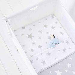 Snuz Pod Fitted Sheets & Baby Blanket Light Breathable & 100% Soft Jersey Cotton Crib Bedding Set, 3 Piece, Star