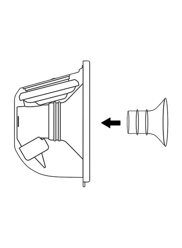 Pippeta Compact Flange Insert for Breast Pump, 27mm, White