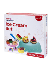 Moon Dough Creation Ice Cream Set DIY Clay Toys, 6 Pieces, Ages 3+