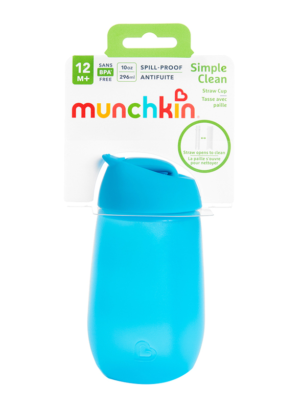 Munchkin Simple Clean Straw Cup, 10oz, Blue
