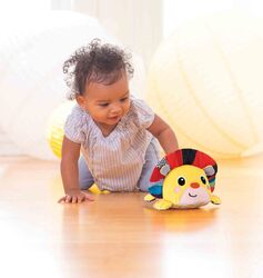 Infantino Musical Mover & Shaker Lion Toy for Baby, Multicolour
