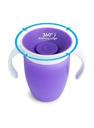 Munchkin Miracle 360 Degree Trainer Cup with Lid, 7oz, Purple
