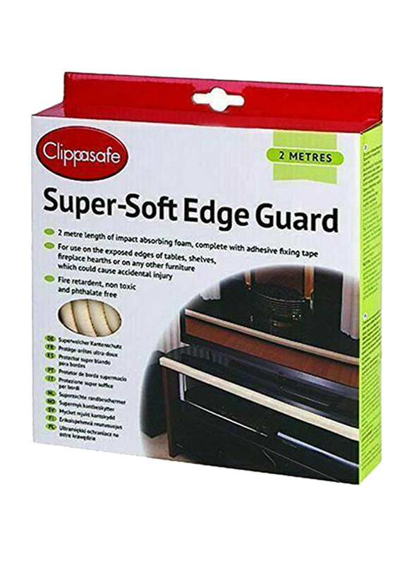 Clippasafe 2-Meter Super-Soft Edge Guard, Cream
