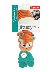 Infantino Go Gaga Jittery Fox Soft Baby Activity Plush Toy, Ages 0+ Months, Multicolour