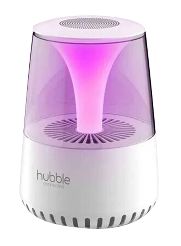 Hubble Connected Eclipse 3-in-1 Air Purifier with Bluetooth Speaker & Night Light, White