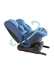 مون روفر مقعد سيارة قابل للتحويل وللدوران 360 درجة للرضع والاطفال، المجموعة: 0+/I/II/III، أزرق