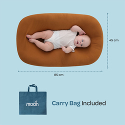 Moon Baby Lounger, Ages 0-3 Months, 85 x 45cm, Brown