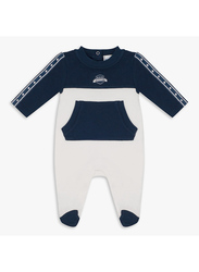 Moon Navy Sports Cotton Sleepsuit for Baby Boys, 1-3 Months, Blue