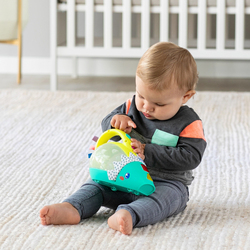 Infantino Push & Pop Musical Light-Up Mini-Vac Hedgehog Toy, Ages 6+ Months, Multicolour