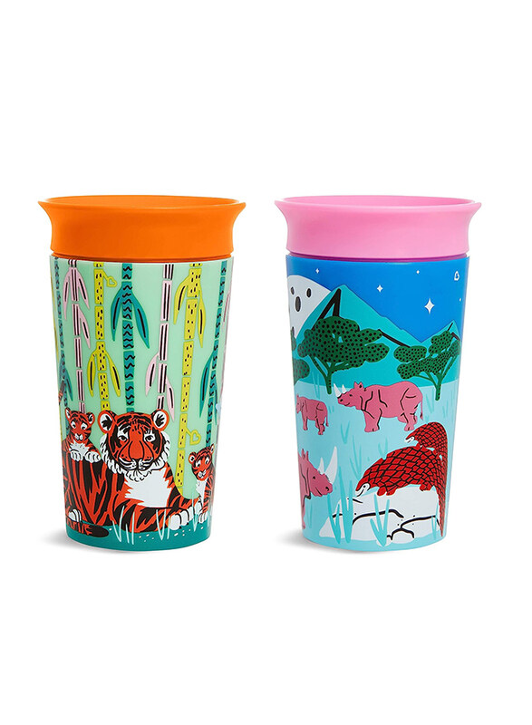 

Munchkin Miracle 360° Wildlove Rhino/Tiger Sippy Cup, 9oz, 2 Piece, Multicolour