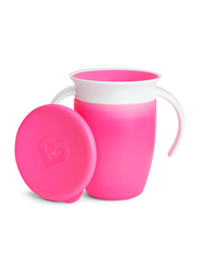 Munchkin Miracle 360 Degree Trainer Cup with Lid, 7oz, Pink