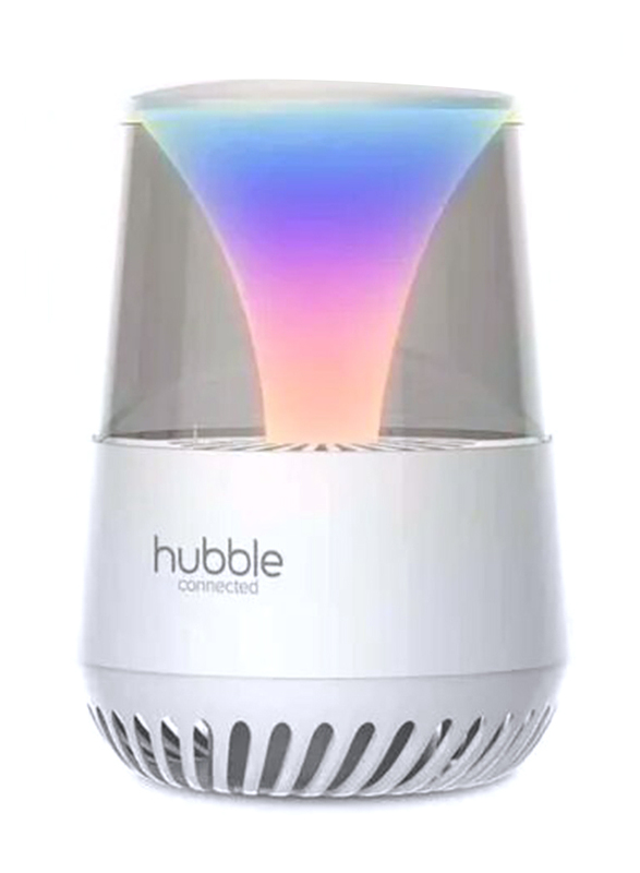 Hubble Connected Eclipse 3-in-1 Air Purifier with Bluetooth Speaker & Night Light, White
