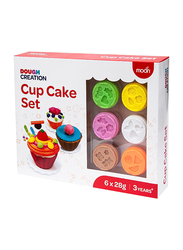 Moon Dough Creation Cup Cake Set DIY Clay Toys, 6 Pieces, Ages 3+