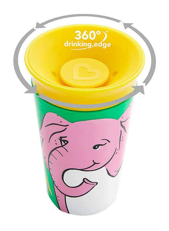 Munchkin Elephant Miracle 360 Degree Wildlove Sippy Cup, 9oz, Multicolour