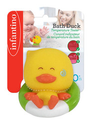Infantino Bath Duck Squirt and Temperature Tester for Kids, Yellow/Green