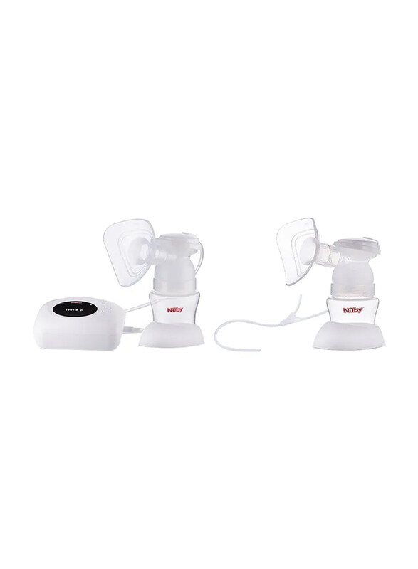

Nuby Dual Pumping Electric Breast Pump Set, White