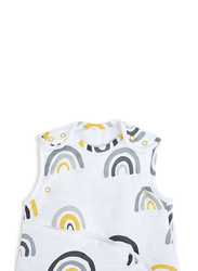 Snuz Pouch Baby Sleeping Bag with Zip for Easy Nappy Changing, 2.5 Tog, 0-6 Months, Mustard Rainbow