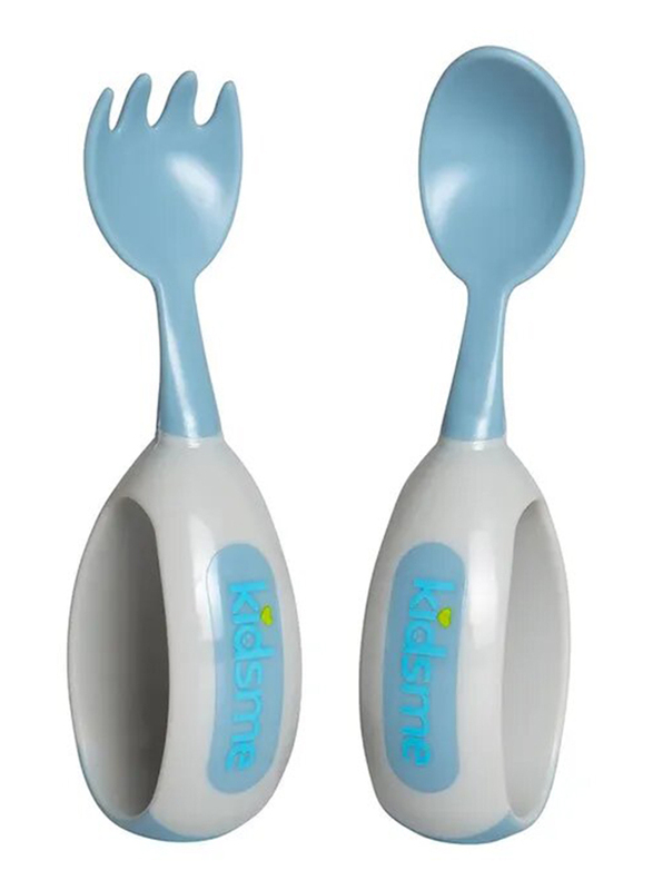 Kidsme Toddler Spoon & Fork Set, Azure