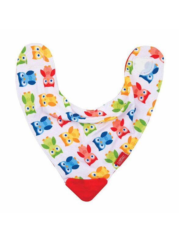 

Nuby Owl Dribble Bib With Teether Corner, Multicolour