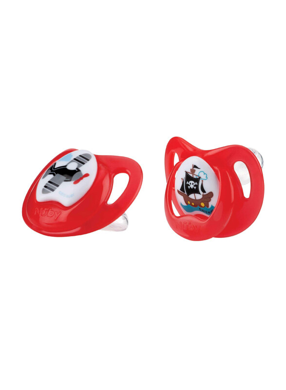 

Nuby Comfort Ortho Soother/Pacifier, 0-6 Months, 2 Pieces, Red