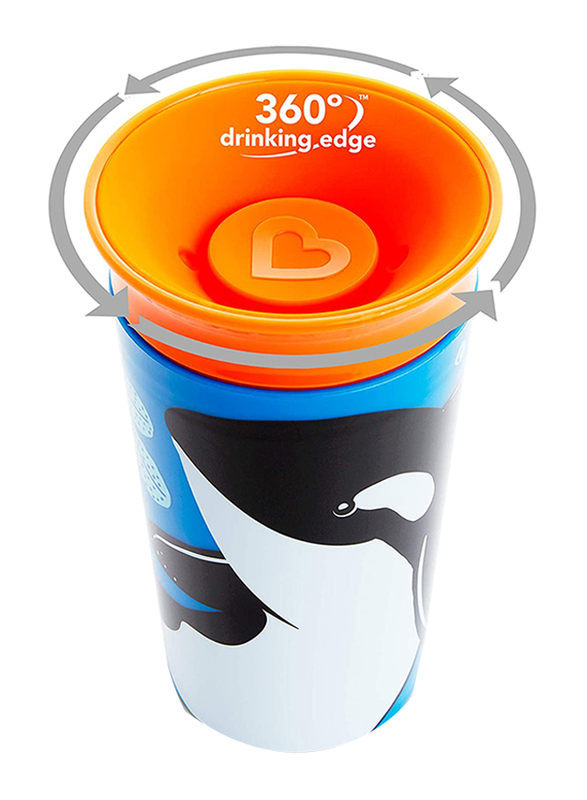 Munchkin Orca Miracle 360 Degree Wildlove Sippy Cup, 9oz, Multicolour