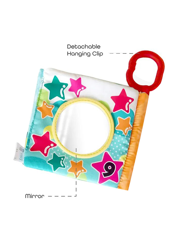 Moon Soft Book for Baby Educational Toy Number Book With Detachable Clip Numbers, Multicolour