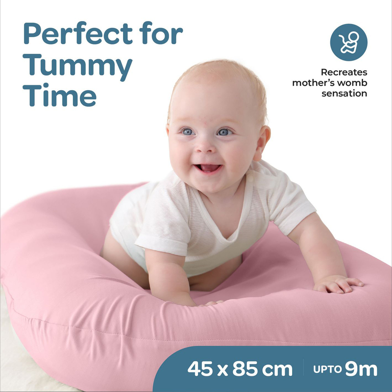 Moon Baby Lounger, Ages 0-3 Months, 85 x 45cm, Pink
