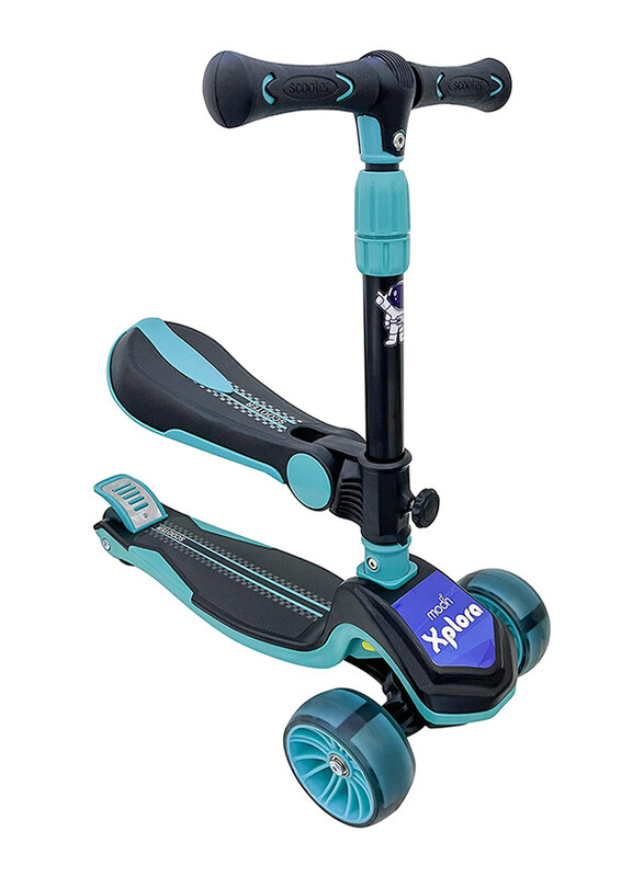 

Moon Xplora Foldable Scooter with Seat for Toddler, Ages 3+, Aqua/Black