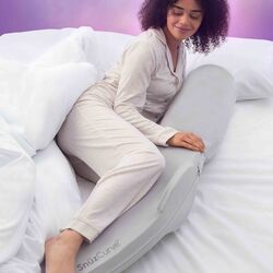 Snuz Curve Pregnancy Support Sleep Cushion with Washable Cover, Grey