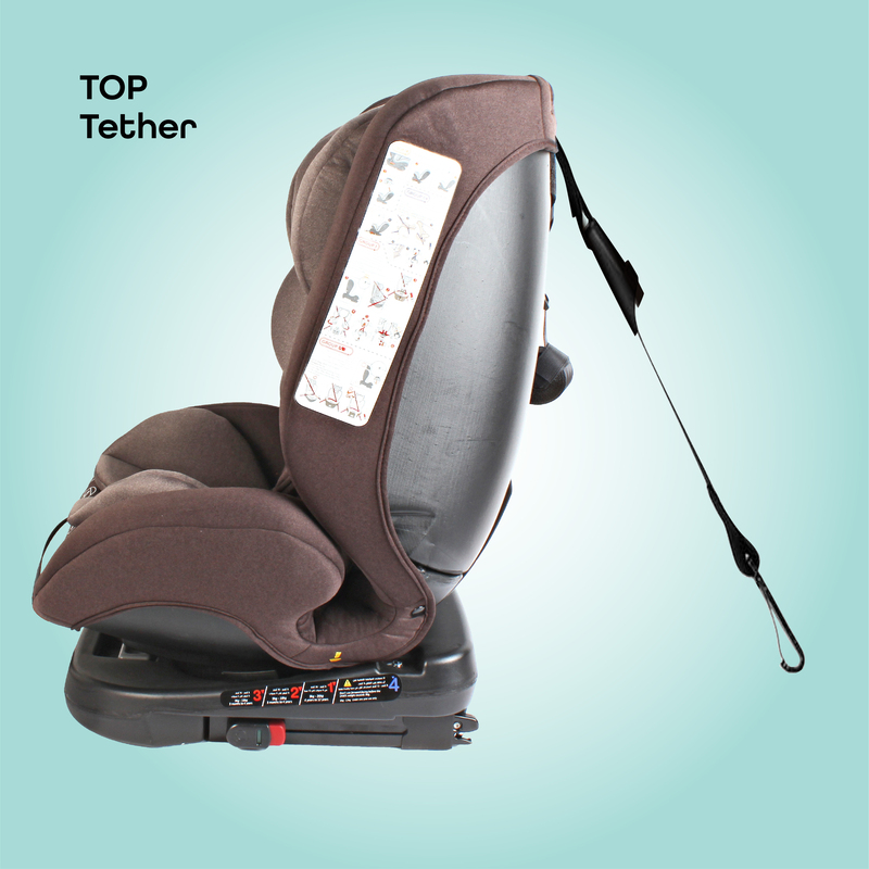 Moon Rover Baby/Infant 360° Rotate Convertible Car Seat, Group:0+/I/II/III, Brown