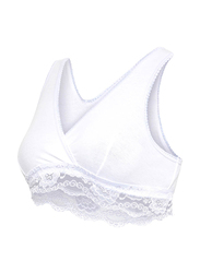 Carriwell Crossover Sleeping Maternity & Nursing Bra with Support Panty, White/Black, Small
